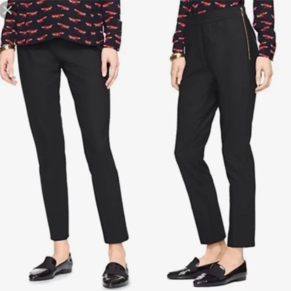 NWT KATE SPADE blaze a trail stretch black pants size 4 - Picture 2 of 12